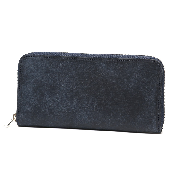  プエブロ 財布 ブランド メンズ 池之端銀革店 本革 ラウンド 財布 プエブロレザー 長財布 日本製 束入れ ブルー ネイビー 青色 薄型 カード入れ お札 お財布 ロング 小銭入れ 小さめ 大容量 さいふ 日本製 Cramp(クランプ) Cr-604