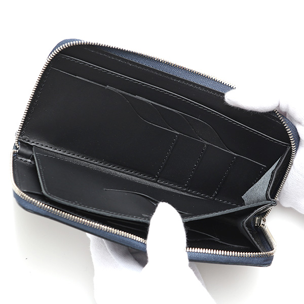  プエブロ 財布 ブランド メンズ 池之端銀革店 本革 ラウンド 財布 プエブロレザー 長財布 日本製 束入れ ブルー ネイビー 青色 薄型 カード入れ お札 お財布 ロング 小銭入れ 小さめ 大容量 さいふ 日本製 Cramp(クランプ) Cr-604