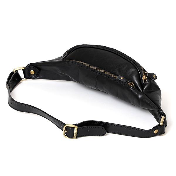 ボディバッグ メンズ 本革 レディース ブランド レザー ファニーパック ショルダーバッグ ブラック 黒 黒色 ウエストポーチ シンプル コンパクト 鞄 多収納 カジュアル キレカジ インポート I MEDICI(イ メディチ)