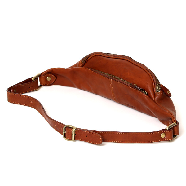 ボディバッグ メンズ 本革 レディース ブランド レザー ファニーパック ショルダーバッグ ブラウン 茶 茶色 ウエストポーチ シンプル コンパクト 鞄 多収納 カジュアル キレカジ インポート I MEDICI(イ メディチ)