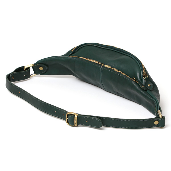 ボディバッグ メンズ 本革 レディース ブランド レザー ファニーパック ショルダーバッグ グリーン 緑色 ウエストポーチ シンプル コンパクト 鞄 多収納 カジュアル キレカジ インポート I MEDICI(イ メディチ)