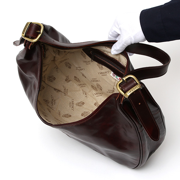 ショルダーバッグ メンズ 本革 ブランド インポート イタリア製 ワンショルダー レザー 革 ダークブラウン ブラウン 茶 茶色 メッセンジャーバッグ 自転車 アメカジ おしゃれ かっこいい 鞄 サステナブル I MEDICI(イ メディチ)