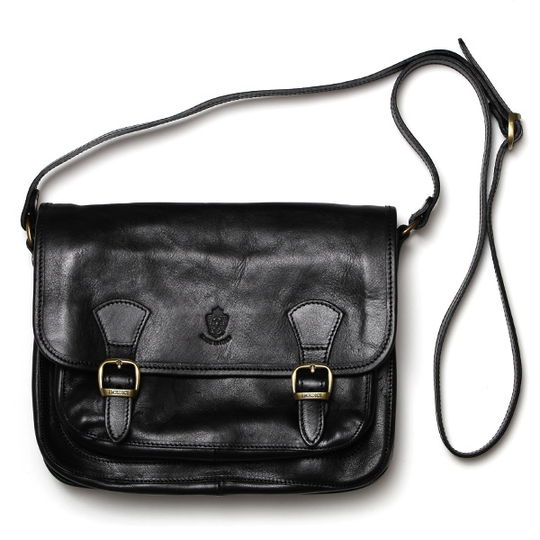 I MEDICI(イ メディチ) レザー ベルト付きショルダーバッグ ブラック