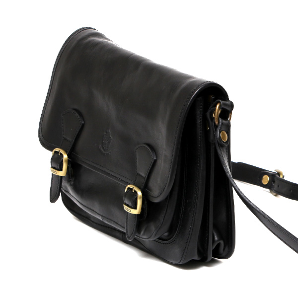 ショルダーバッグ メンズ レディース 本革 小さめ クラシック レザー 斜め掛け バッグ レトロ ブラック 黒 黒色 メッセンジャーバッグ おしゃれ プレゼント ギフト イタリア ブランド I MEDICI(イ メディチ) 3525