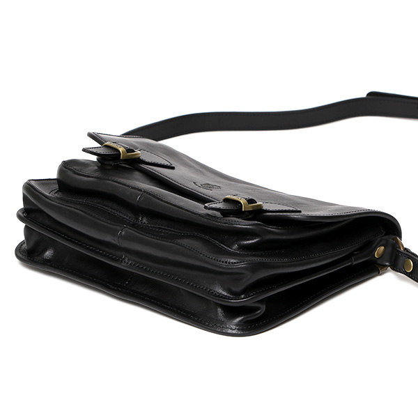 ショルダーバッグ メンズ レディース 本革 小さめ クラシック レザー 斜め掛け バッグ レトロ ブラック 黒 黒色 メッセンジャーバッグ おしゃれ プレゼント ギフト イタリア ブランド I MEDICI(イ メディチ) 3525