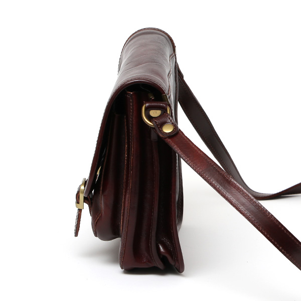 ショルダーバッグ メンズ レディース 本革 小さめ クラシック レザー 斜め掛け バッグ レトロ ダークブラウン ブラウン 茶 茶色 メッセンジャーバッグ おしゃれ プレゼント ギフト イタリア ブランド I MEDICI(イ メディチ) 3525