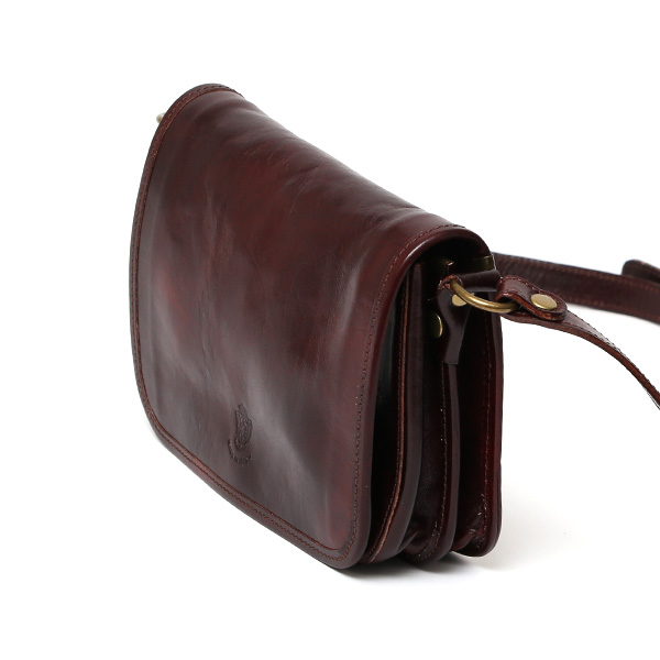 ショルダーバッグ レディース メンズ 本革 斜め掛け 軽い コンパクト 小さめ かわいい 軽量 クラシック ダークブラウン ブラウン 茶 茶色 小ぶり カジュアル レトロ プレゼント おしゃれ ギフト イタリア ブランド I MEDICI(イ メディチ) 3600
