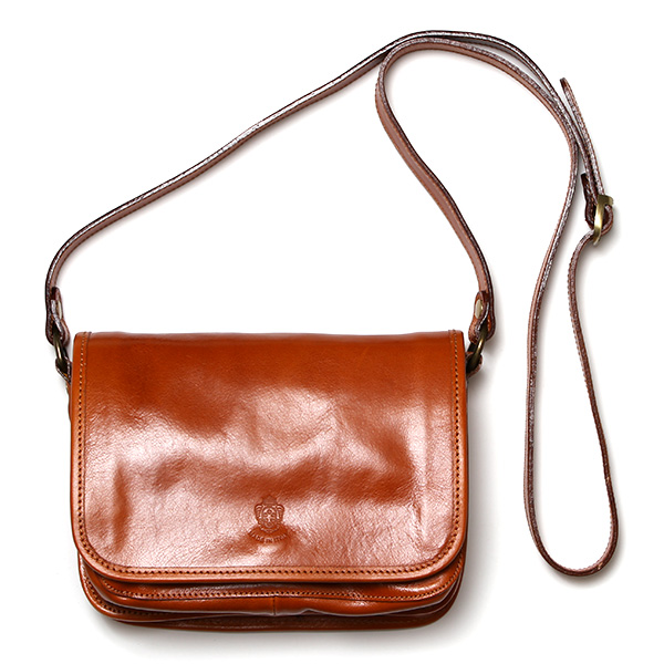 I MEDICI(イ メディチ) レザー ボタン付きミニショルダーバッグ キャメル