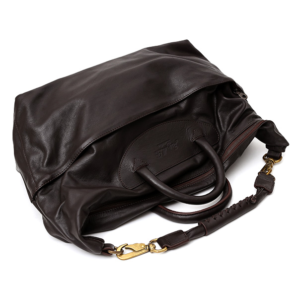 ジャスエムビー(Jas-M.B.) スモールウィングストラベラー(Small Wings Traveller) ボストンバッグ ブラウン 茶 茶色 メンズ 革 レザー