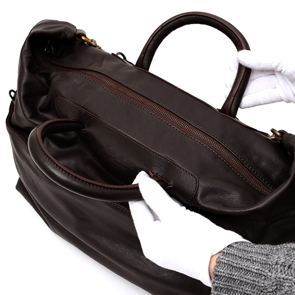 ジャスエムビー(Jas-M.B.) スモールウィングストラベラー(Small Wings Traveller) ボストンバッグ ブラウン 茶 茶色 メンズ 革 レザー