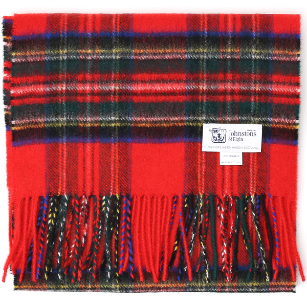 ジョンストンズ(Johnstons) マフラー/ストール レッド ワイン 赤色 メンズ レディース カシミヤ カシミア 100% 高級