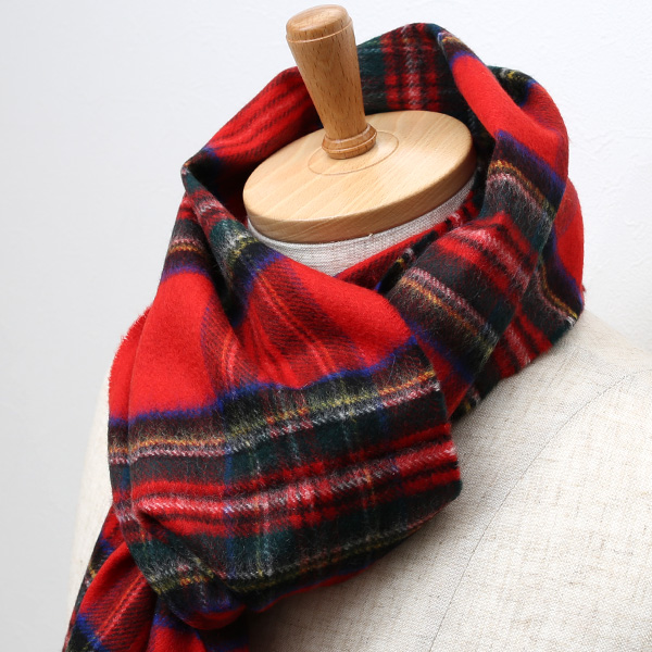 ジョンストンズ(Johnstons) マフラー/ストール レッド ワイン 赤色 メンズ レディース カシミヤ カシミア 100% 高級