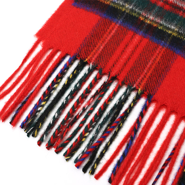 ジョンストンズ(Johnstons) マフラー/ストール レッド ワイン 赤色 メンズ レディース カシミヤ カシミア 100% 高級