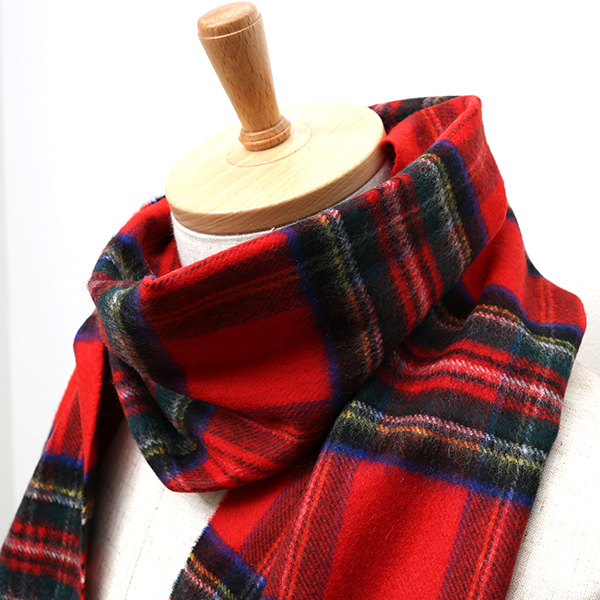 ジョンストンズ(Johnstons) マフラー/ストール レッド ワイン 赤色 メンズ レディース カシミヤ カシミア 100% 高級