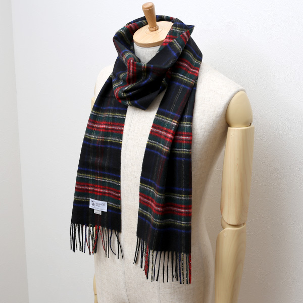 ジョンストンズ(Johnstons) マフラー/ストール ブルー ネイビー 青色 メンズ レディース カシミヤ カシミア 100% 高級