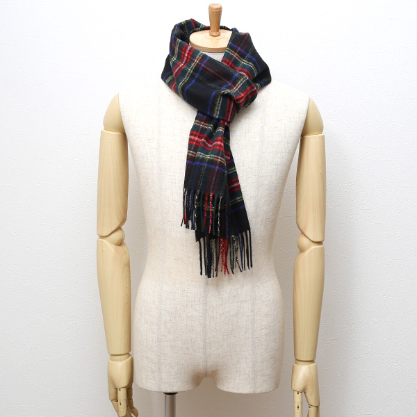 ジョンストンズ(Johnstons) マフラー/ストール ブルー ネイビー 青色 メンズ レディース カシミヤ カシミア 100% 高級