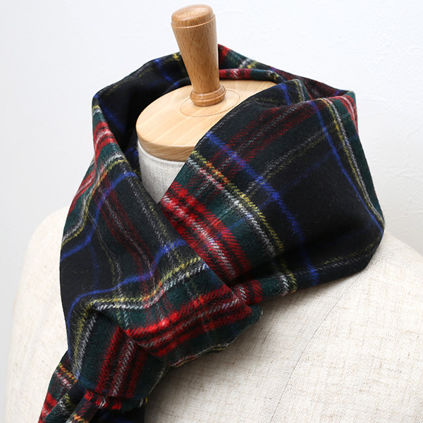 ジョンストンズ(Johnstons) マフラー/ストール ブルー ネイビー 青色 メンズ レディース カシミヤ カシミア 100% 高級