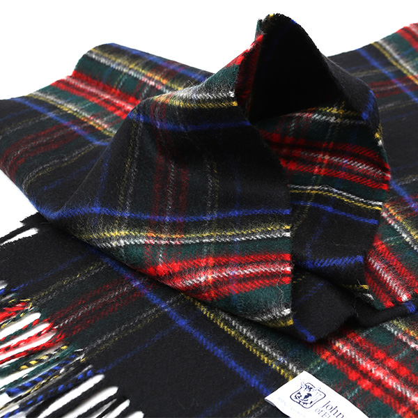 ジョンストンズ(Johnstons) マフラー/ストール ブルー ネイビー 青色 メンズ レディース カシミヤ カシミア 100% 高級