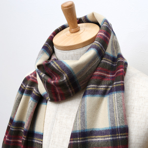  ジョンストンズ(Johnstons) マフラー/ストール ベージュ 肌色 メンズ レディース カシミヤ カシミア 100％ 高級