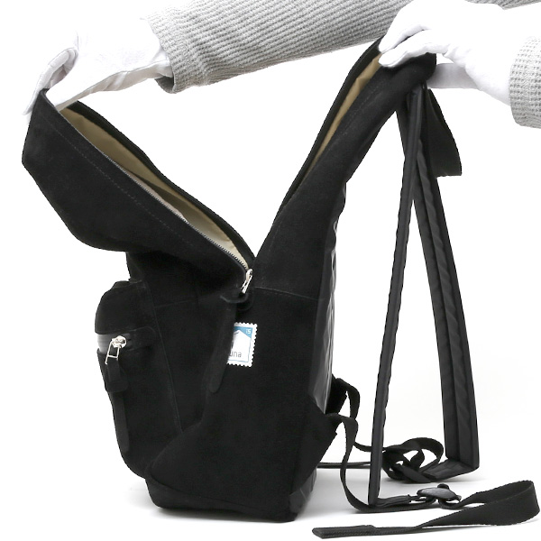 リュック スエード/スウェード 本革 バックパック ブラック 黒 黒色 レザー リュックサック メンズ レディース かわいい 日本製 カバン kiruna(キルナ)