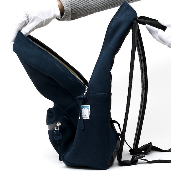  リュック スエード/スウェード 本革 バックパック ブルー ネイビー 青色 レザー リュックサック メンズ レディース かわいい 日本製 カバン kiruna(キルナ)