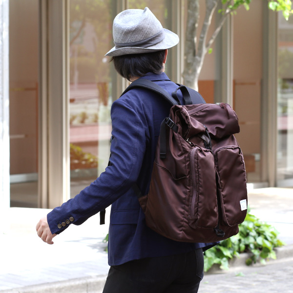  リュック 高密度 ナイロン 日本製 メンズ バックパック レディース チョコ ブラウン 茶 茶色 おしゃれ 高級 光沢 kiruna(キルナ) 
