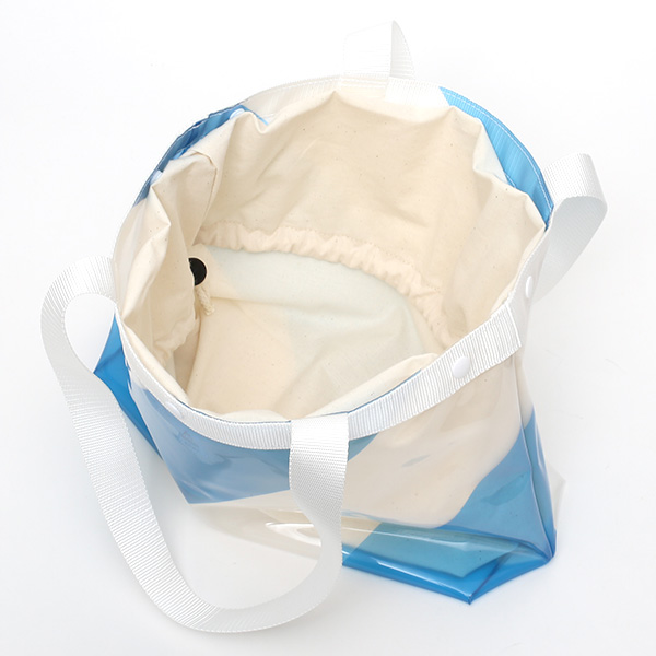 ボーダー トートバッグ ストライプ ブランド 日本製 メンズ レディース 無地 ブルー ネイビー 青色 国産 カバン 鞄 シンプル バッグ おしゃれ 軽量 軽い 通学 ポリウレタン フィルム ショッピング kiruna(キルナ)