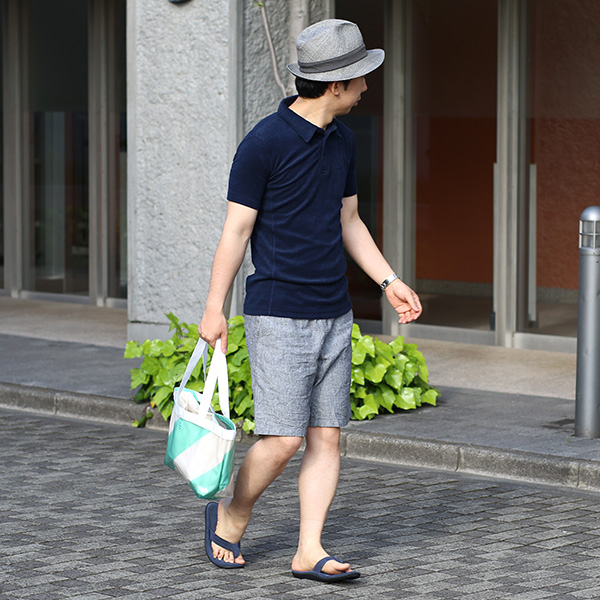 ボーダー トートバッグ ストライプ ブランド 日本製 メンズ レディース 無地 グリーン 緑色 国産 カバン 鞄 シンプル バッグ おしゃれ 軽量 軽い 通学 ポリウレタン フィルム ショッピング kiruna(キルナ)