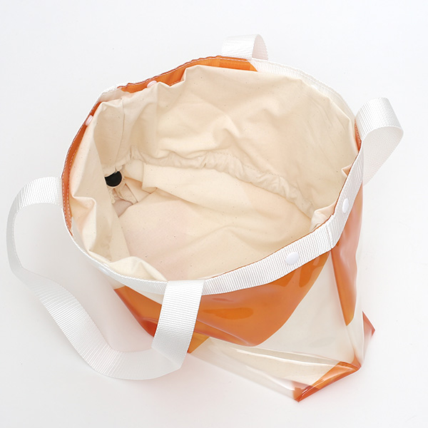 ボーダー トートバッグ ストライプ ブランド 日本製 メンズ レディース 無地 オレンジ 橙色 国産 カバン 鞄 シンプル バッグ おしゃれ 軽量 軽い 通学 ポリウレタン フィルム ショッピング kiruna(キルナ)