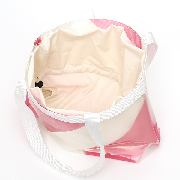 ボーダー トートバッグ ストライプ ブランド 日本製 メンズ レディース 無地 ピンク 桃色 国産 カバン 鞄 シンプル バッグ おしゃれ 軽量 軽い 通学 ポリウレタン フィルム ショッピング kiruna(キルナ)