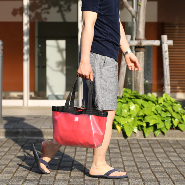 トートバッグ ブランド 日本製 メンズ レディース 無地 ポリウレタン フィルム レッド ワイン 赤色 国産 カバン 鞄 シンプル バッグ おしゃれ 軽量 軽い 通学 ショッピング kiruna(キルナ)