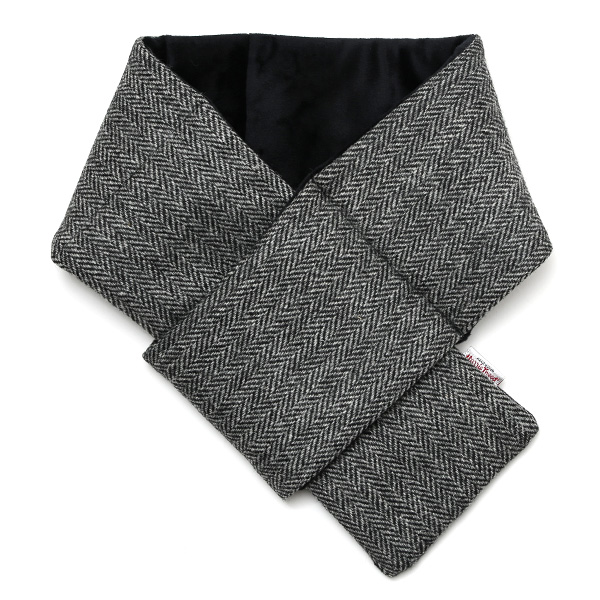 KURODA(クロダ) ハリスツイード 差し込み マフラー グレー/ヘリンボーン