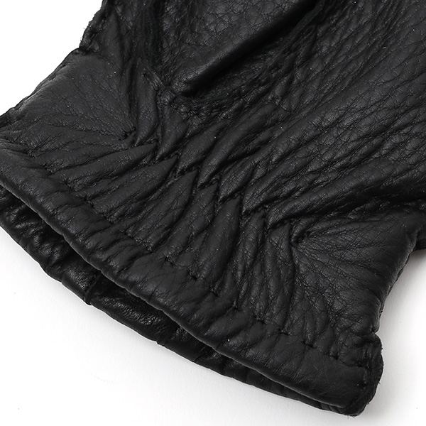  手袋 メンズ 本革 レザー ブラック 黒 黒色 手袋 カシミヤ混 カシミア混 ディアスキン(鹿革) グローブ KURODA(クロダ)