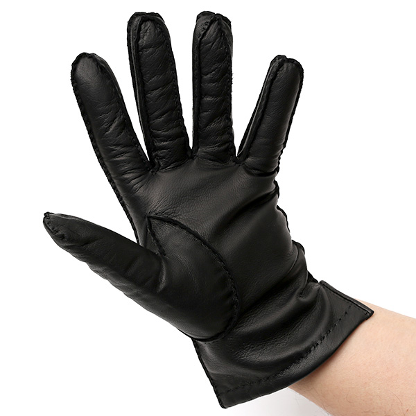  KURODA(クロダ) 手袋 カシミヤ混裏地 手縫い 革手袋 仔羊革 メンズ グローブ ブラック 黒 黒色 本革 レザー 手袋 カシミヤ混 カシミア混 ラムスキン グローブ 男性 男 プレゼント クリスマス ギフト 1万円 おしゃれ