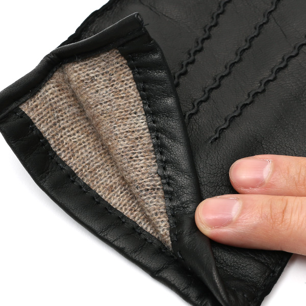  KURODA(クロダ) 手袋 カシミヤ混裏地 手縫い 革手袋 仔羊革 メンズ グローブ ブラック 黒 黒色 本革 レザー 手袋 カシミヤ混 カシミア混 ラムスキン グローブ 男性 男 プレゼント クリスマス ギフト 1万円 おしゃれ