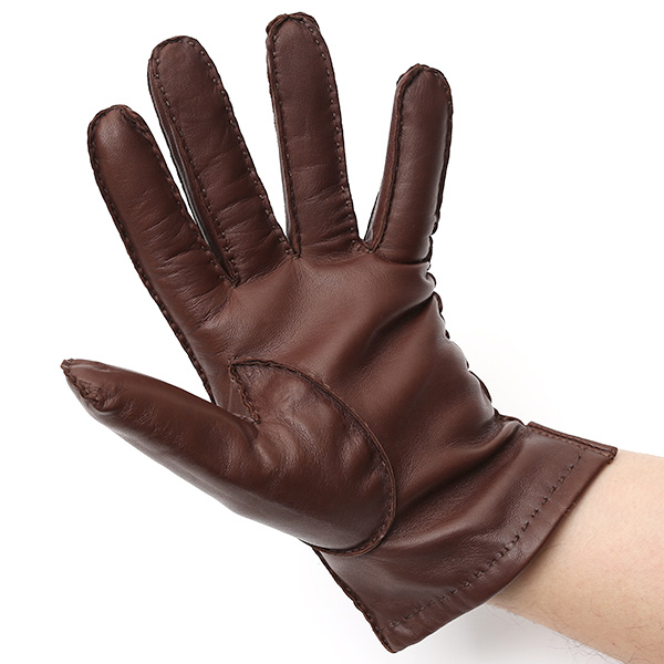  KURODA(クロダ) 手袋 カシミヤ混裏地 手縫い 革手袋 仔羊革 メンズ グローブ ブラウン 茶 茶色 本革 レザー 手袋 カシミヤ混 カシミア混 ラムスキン グローブ 男性 男 プレゼント クリスマス ギフト 1万円 おしゃれ