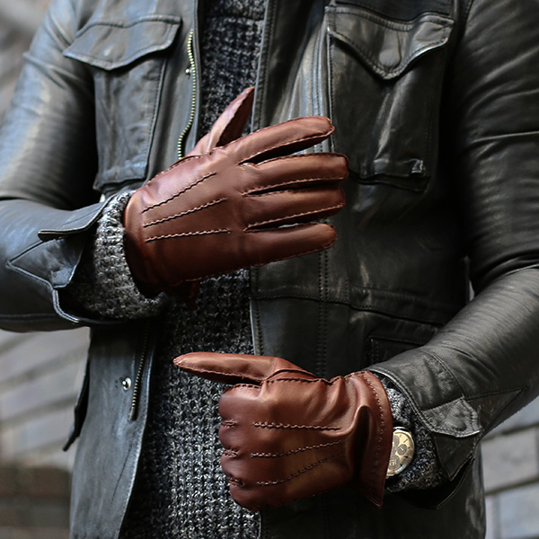  KURODA(クロダ) 手袋 カシミヤ混裏地 手縫い 革手袋 仔羊革 メンズ グローブ ブラウン 茶 茶色 本革 レザー 手袋 カシミヤ混 カシミア混 ラムスキン グローブ 男性 男 プレゼント クリスマス ギフト 1万円 おしゃれ