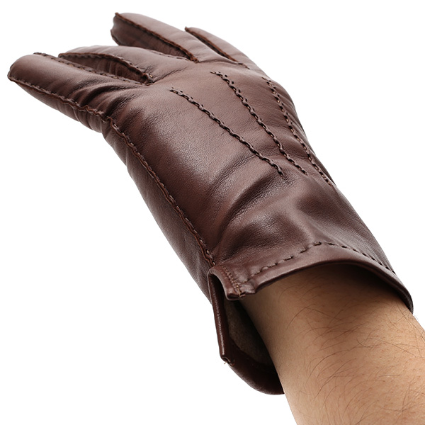  KURODA(クロダ) 手袋 カシミヤ混裏地 手縫い 革手袋 仔羊革 メンズ グローブ ブラウン 茶 茶色 本革 レザー 手袋 カシミヤ混 カシミア混 ラムスキン グローブ 男性 男 プレゼント クリスマス ギフト 1万円 おしゃれ