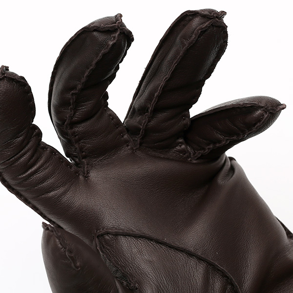  KURODA(クロダ) 手袋 カシミヤ混裏地 手縫い 革手袋 仔羊革 メンズ グローブ ダークブラウン ブラウン 茶 茶色 本革 レザー 手袋 カシミヤ混 カシミア混 ラムスキン グローブ 男性 男 プレゼント クリスマス ギフト 1万円 おしゃれ