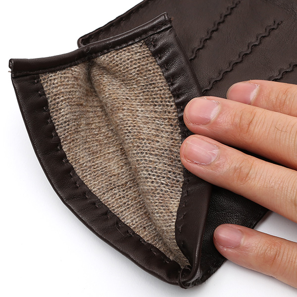  KURODA(クロダ) 手袋 カシミヤ混裏地 手縫い 革手袋 仔羊革 メンズ グローブ ダークブラウン ブラウン 茶 茶色 本革 レザー 手袋 カシミヤ混 カシミア混 ラムスキン グローブ 男性 男 プレゼント クリスマス ギフト 1万円 おしゃれ