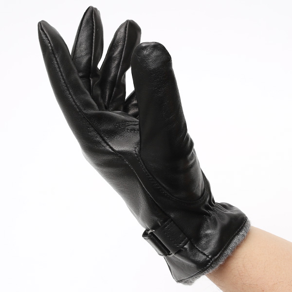 手袋 メンズ 本革 レザー ブラック 黒 黒色 手袋 カシミヤ混 カシミア混 ラムスキン(羊革) グローブ KURODA(クロダ)
