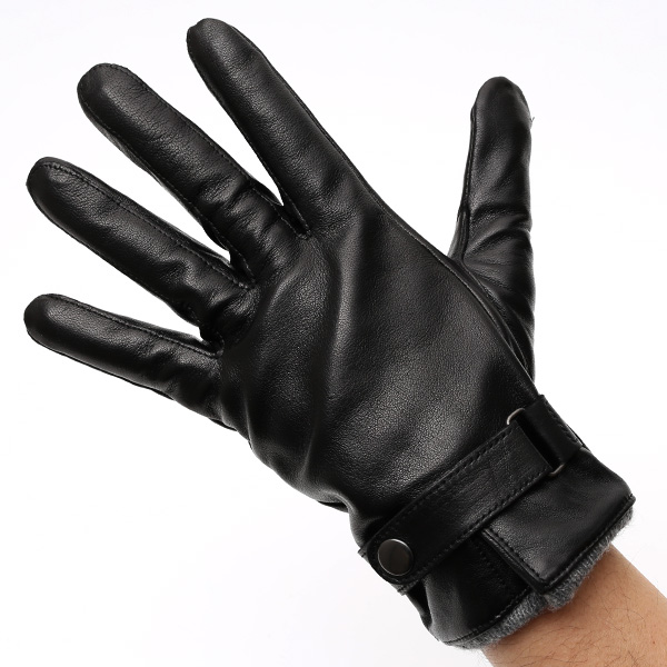 手袋 メンズ 本革 レザー ブラック 黒 黒色 手袋 カシミヤ混 カシミア混 ラムスキン(羊革) グローブ KURODA(クロダ)
