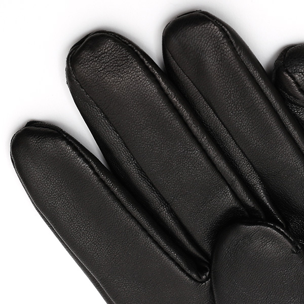 手袋 メンズ 本革 レザー ブラック 黒 黒色 手袋 カシミヤ混 カシミア混 ラムスキン(羊革) グローブ KURODA(クロダ)