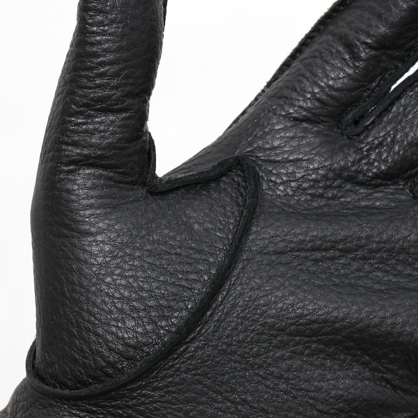  手袋 メンズ 本革 レザー ブラック 黒 黒色 手袋 ディアスキン 鹿革 グローブ KURODA(クロダ)