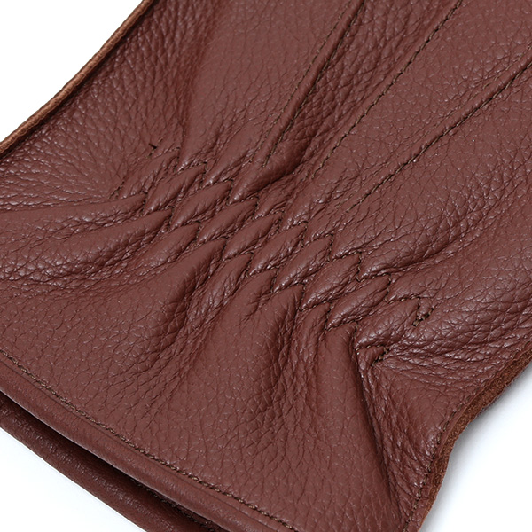  手袋 メンズ 本革 レザー ブラウン 茶 茶色 手袋 ディアスキン 鹿革 グローブ KURODA(クロダ)