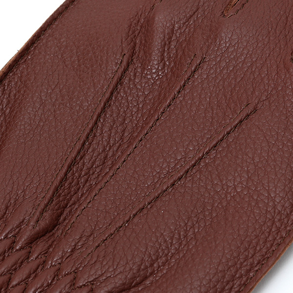  手袋 メンズ 本革 レザー ブラウン 茶 茶色 手袋 ディアスキン 鹿革 グローブ KURODA(クロダ)