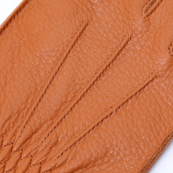  手袋 メンズ 本革 レザー キャメル ブラウン 茶 茶色 手袋 ディアスキン 鹿革 グローブ KURODA(クロダ)