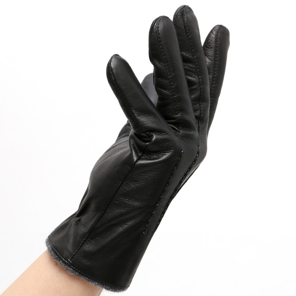  KURODA(クロダ) カシミヤ混裏地 イタリア製羊革 スマホ対応 日本製革手袋 ブラック 黒 黒色 メンズ 本革 レザー 手袋 ラムスキン(仔羊革) グローブ スマートフォン タッチパネル 対応 クリスマス ギフト プレゼント お誕生日 贈り物 男性