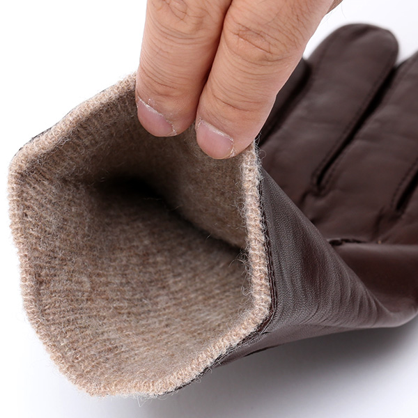  KURODA(クロダ) カシミヤ混裏地 イタリア製羊革 スマホ対応 日本製革手袋 ブラウン 茶 茶色 メンズ 本革 レザー 手袋 ラムスキン(仔羊革) グローブ スマートフォン タッチパネル 対応 クリスマス ギフト プレゼント お誕生日 贈り物 男性