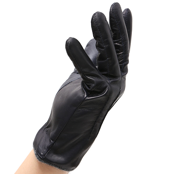  KURODA(クロダ) カシミヤ混裏地 イタリア製羊革 スマホ対応 日本製革手袋 ブルー ネイビー 青色 メンズ 本革 レザー 手袋 ラムスキン(仔羊革) グローブ スマートフォン タッチパネル 対応 クリスマス ギフト プレゼント お誕生日 贈り物 男性